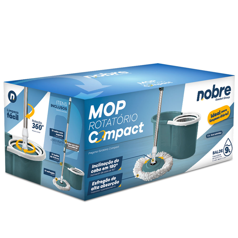 Conjunto Mop Rotatorio Compact Azul Petroleo Nobre Goedert