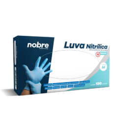 Luva Nitrílica p/ Procedimento não Cirúrgico - M - Azul - Nobre