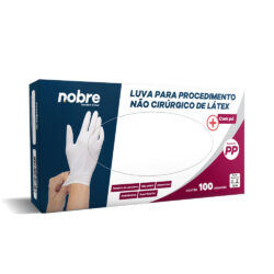 Luva látex c/pó p/procedimento não cirúrgico c/ 100 un PP - Nobre