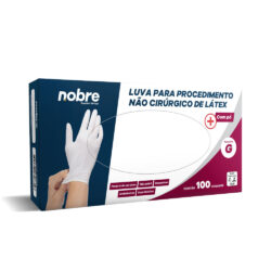 Luva látex c/pó p/ procedimento não cirúrgico c/ 100 un  G - Nobre