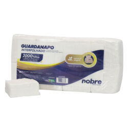 Guardanapo de papel interf. 10x20cm f. simples c/2000fls. (celulose virgem) - Nobre