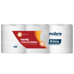 Papel toalha bobina c/6x20cmx200m (fardo/celulose virgem) Comfort - Nobre