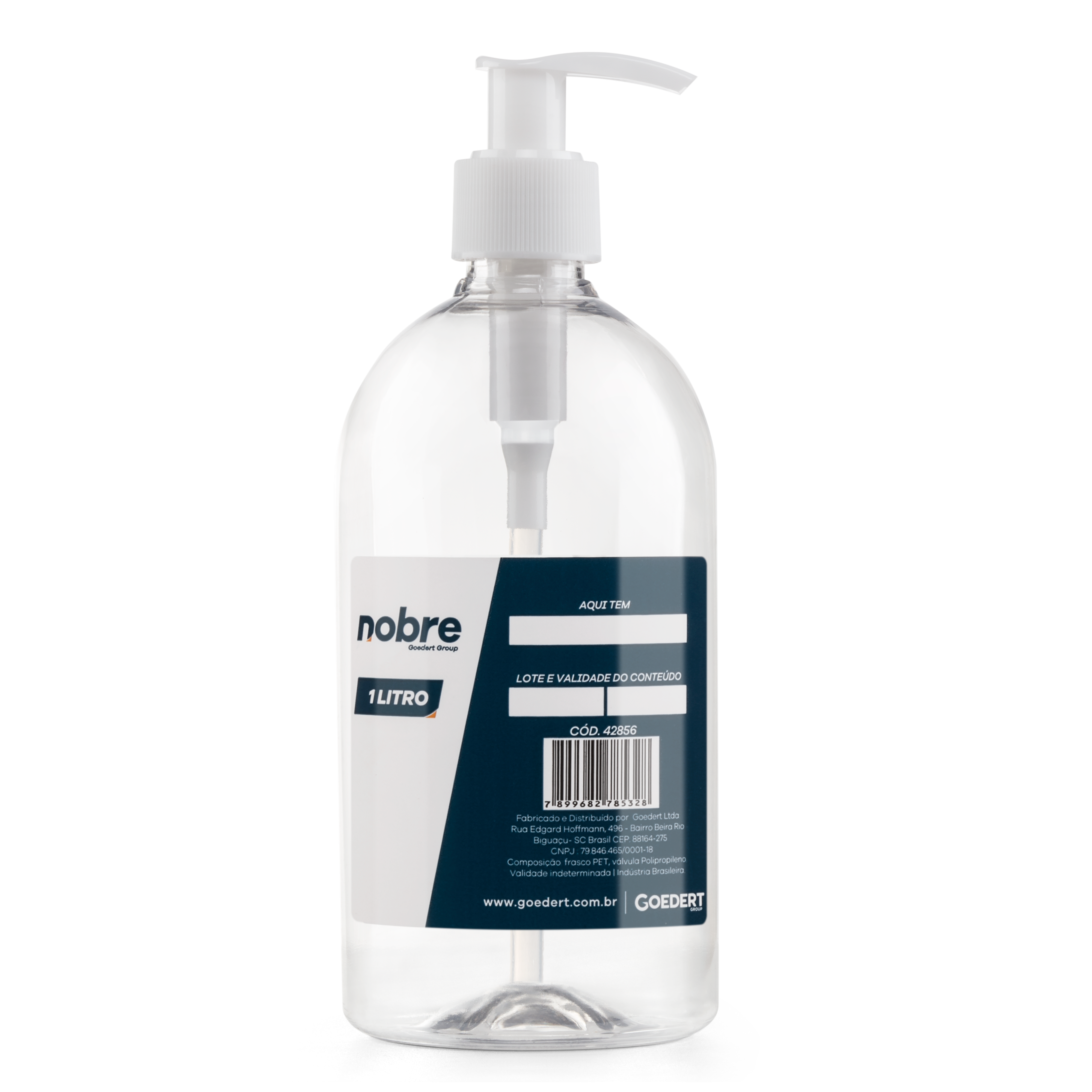 Frasco c/ Válvula Pump - 1 litro - Nobre - Goedert