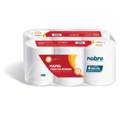 Papel toalha bobina c/6x20cmx200m (fardo/celulose virgem) Comfort - Nobre