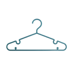 Cabide plastico c/ 5 peças azul (c/ rebaixo para alças) - Global