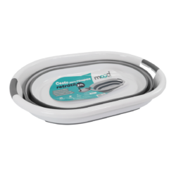 cesto para roupas retratil 37L branco/cinza - Mood