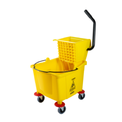 Carro balde 32l (c/espr. cabo inclinado preto) amarelo - Nobre