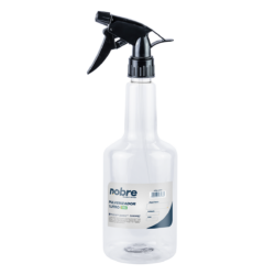 Pulverizador transparente 1L (com gatilhao) preto - Nobre