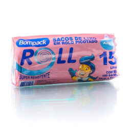Saco plastico p/lixo 15l com 80un azul - Bompack