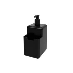 Porta detergente e esponja single 500ml preto COZA