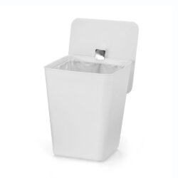 Lixeira c/ Aramado e Tampa - 7l - Branco - Arthi