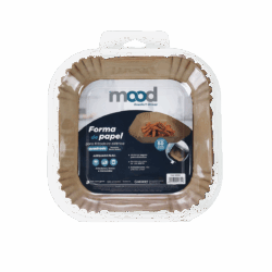 Forma de papel quadrada descartável (16cm x16cm) p/ fritadeira elétrica - Mood