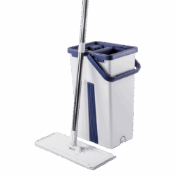 Flat mop (balde 9l c/espremedor, e 1 refil de microfibra) - Nobre